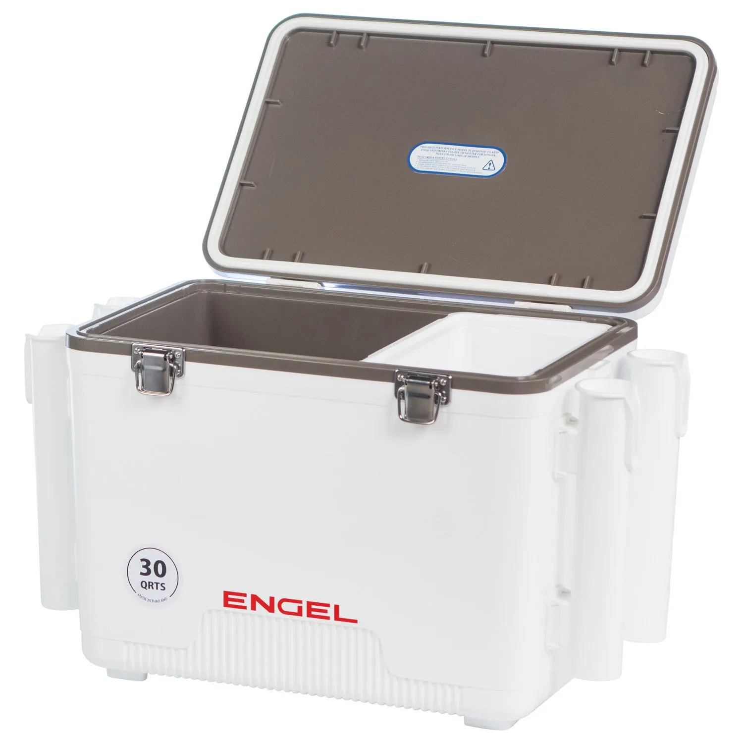 Engel 30 Quart Drybox/Cooler with Rod Holders