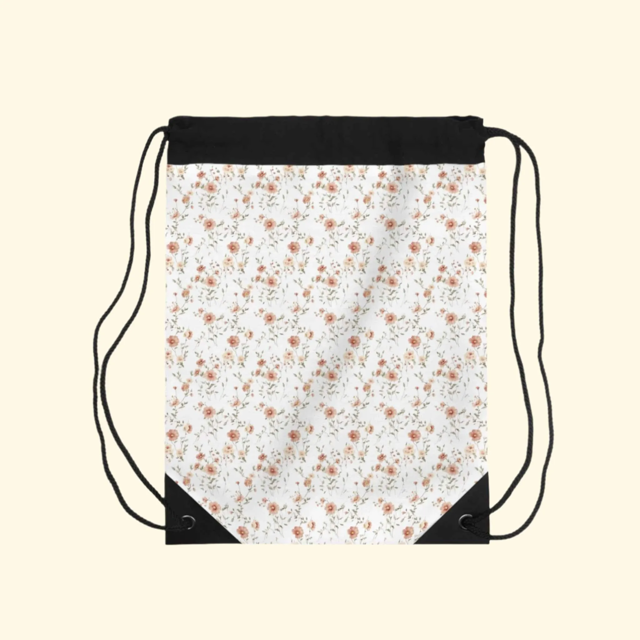 Floral Drawstring Bag for Daily Adventures