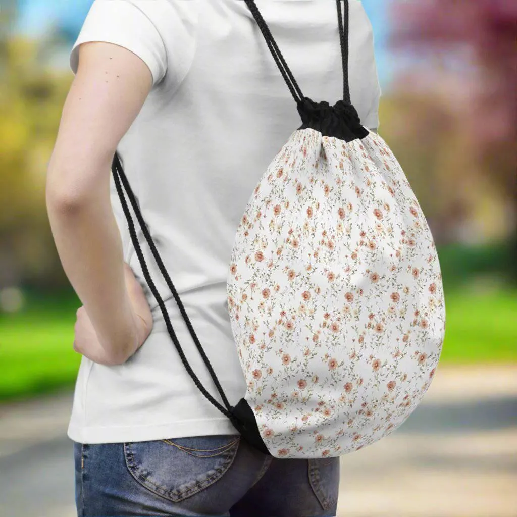 Floral Drawstring Bag for Daily Adventures