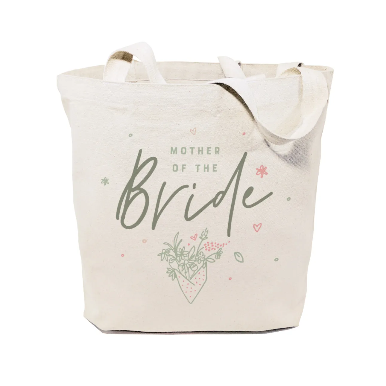 Floral Mother of the Bride Wedding Cotton Canvas Tote Bag by The Cotton & Canvas Co.