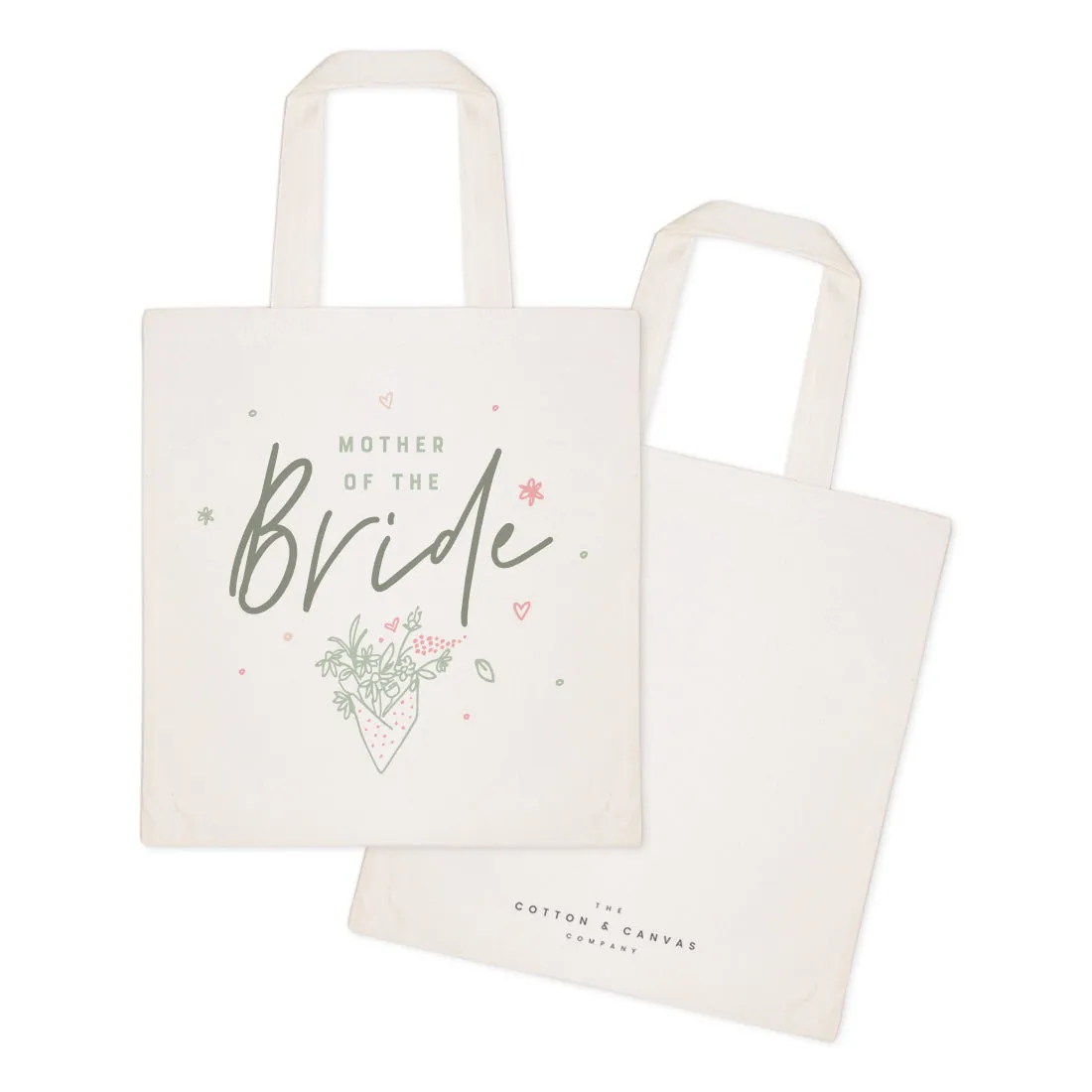 Floral Mother of the Bride Wedding Cotton Canvas Tote Bag by The Cotton & Canvas Co.