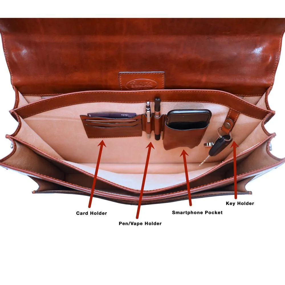 Floto Leather Venezia Combo Briefcase