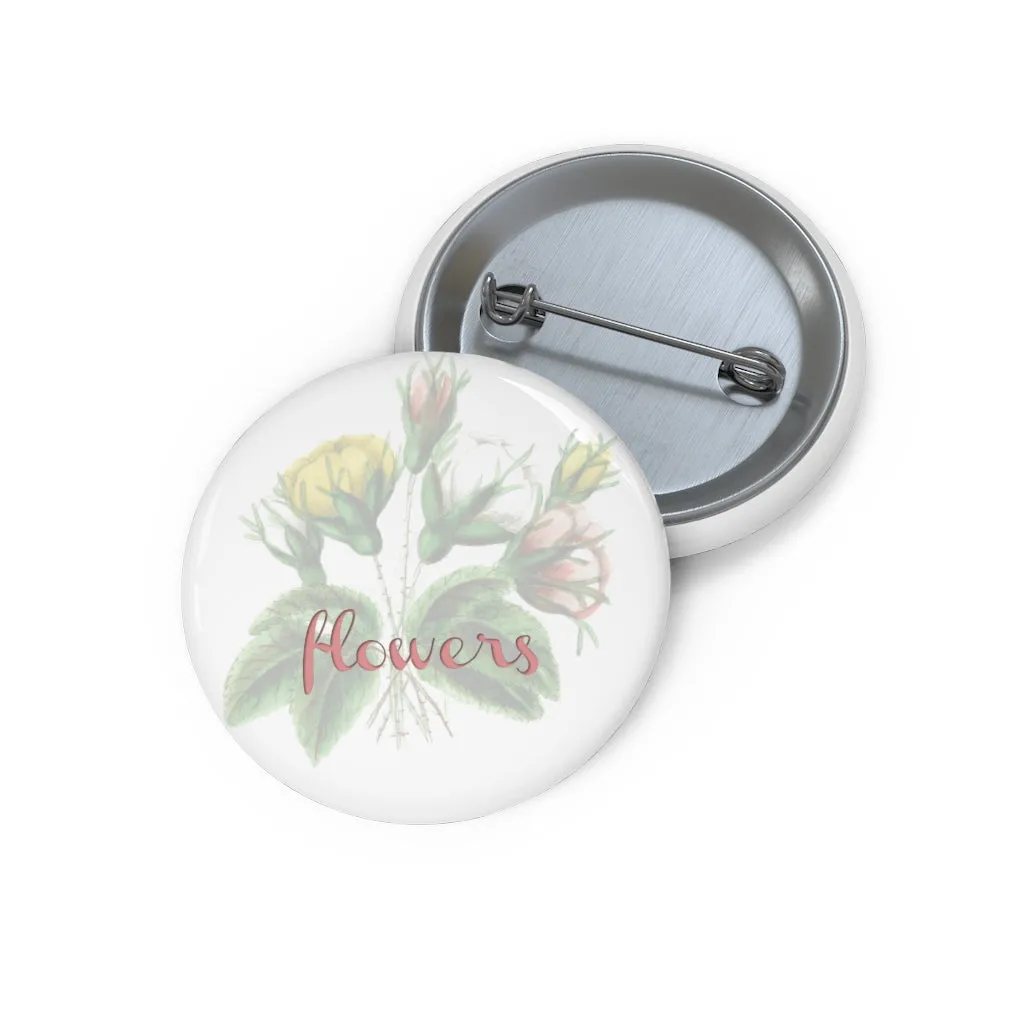 flowers vintage illustration pin