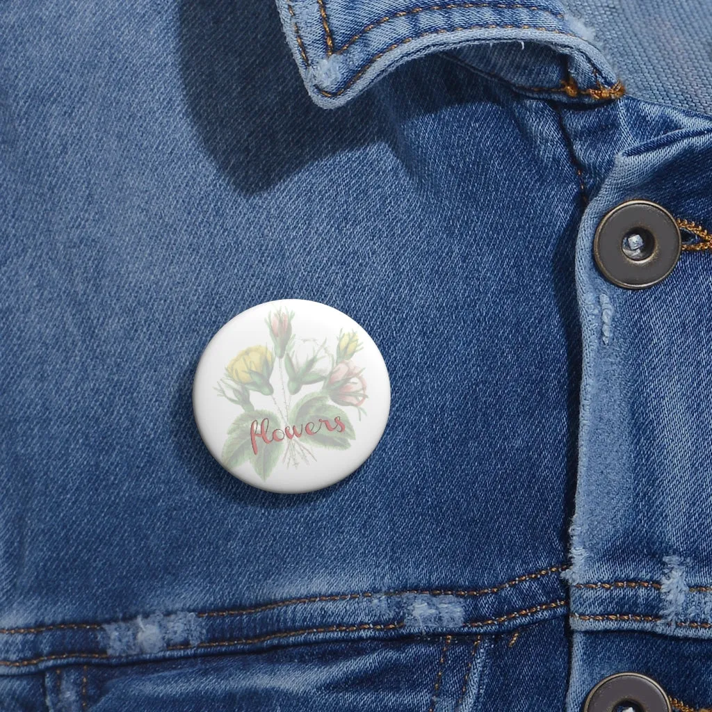 flowers vintage illustration pin