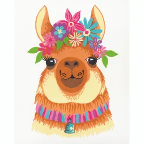 FLOWERY LLAMA, Paint by Number Kit, DIMENSIONS PAINTWORKS (73-91738)