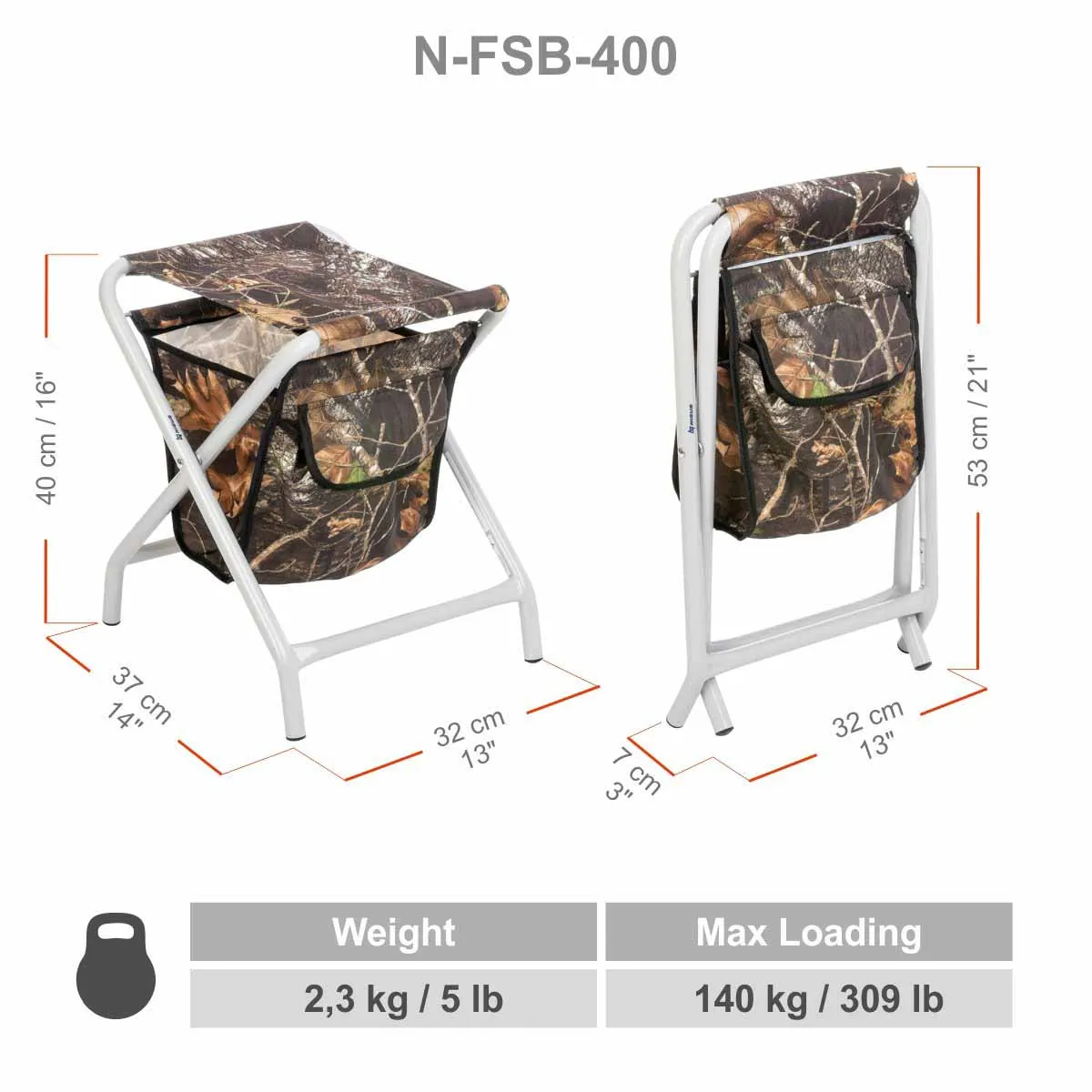 Folding Camping Outdoor Fishing Stool with a Storage