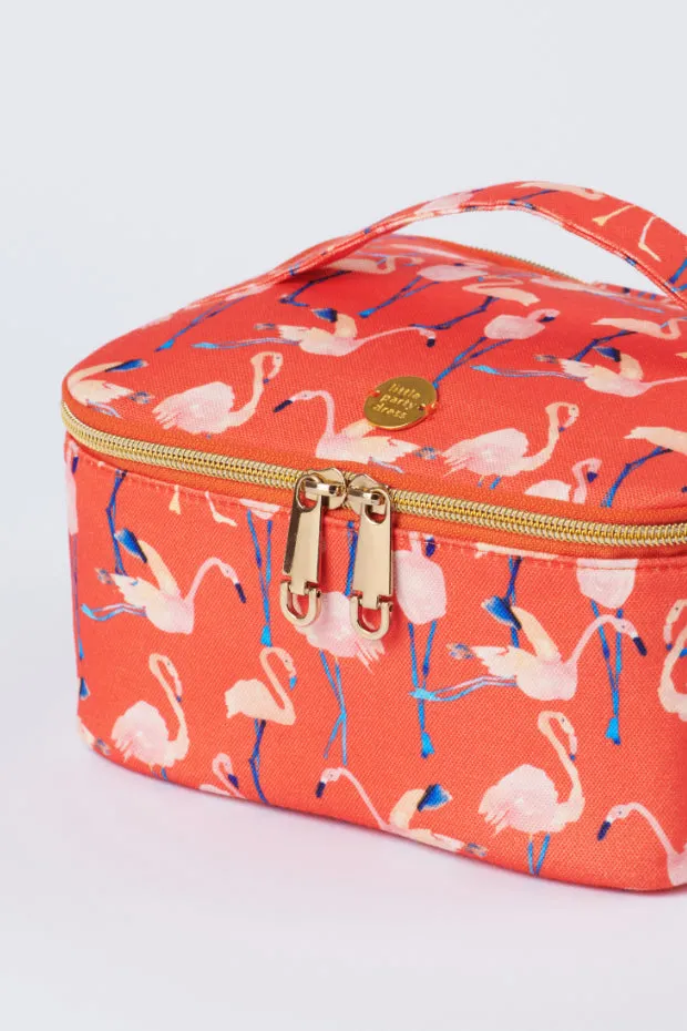 Fran Funky Flamingo Cosmetic Case