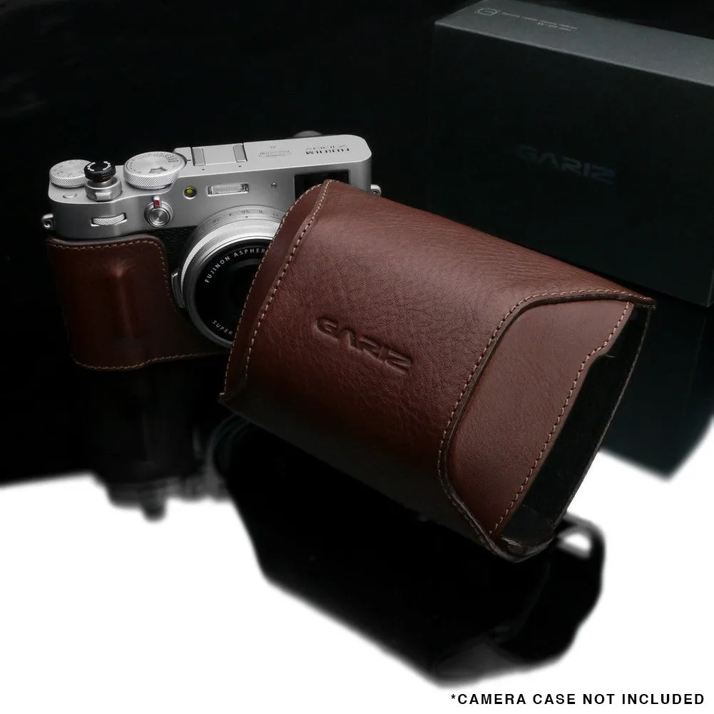 Gariz HG-CCX100VBR Brown Leather Camera Cover for Fuji X100V (Cover Only) (DEMO STOCK)