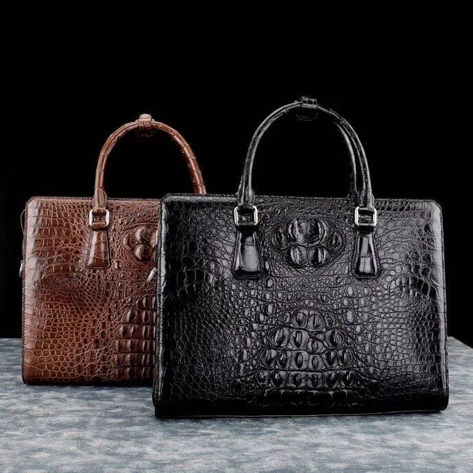 Genuine Crocodile Leather  Briefcase