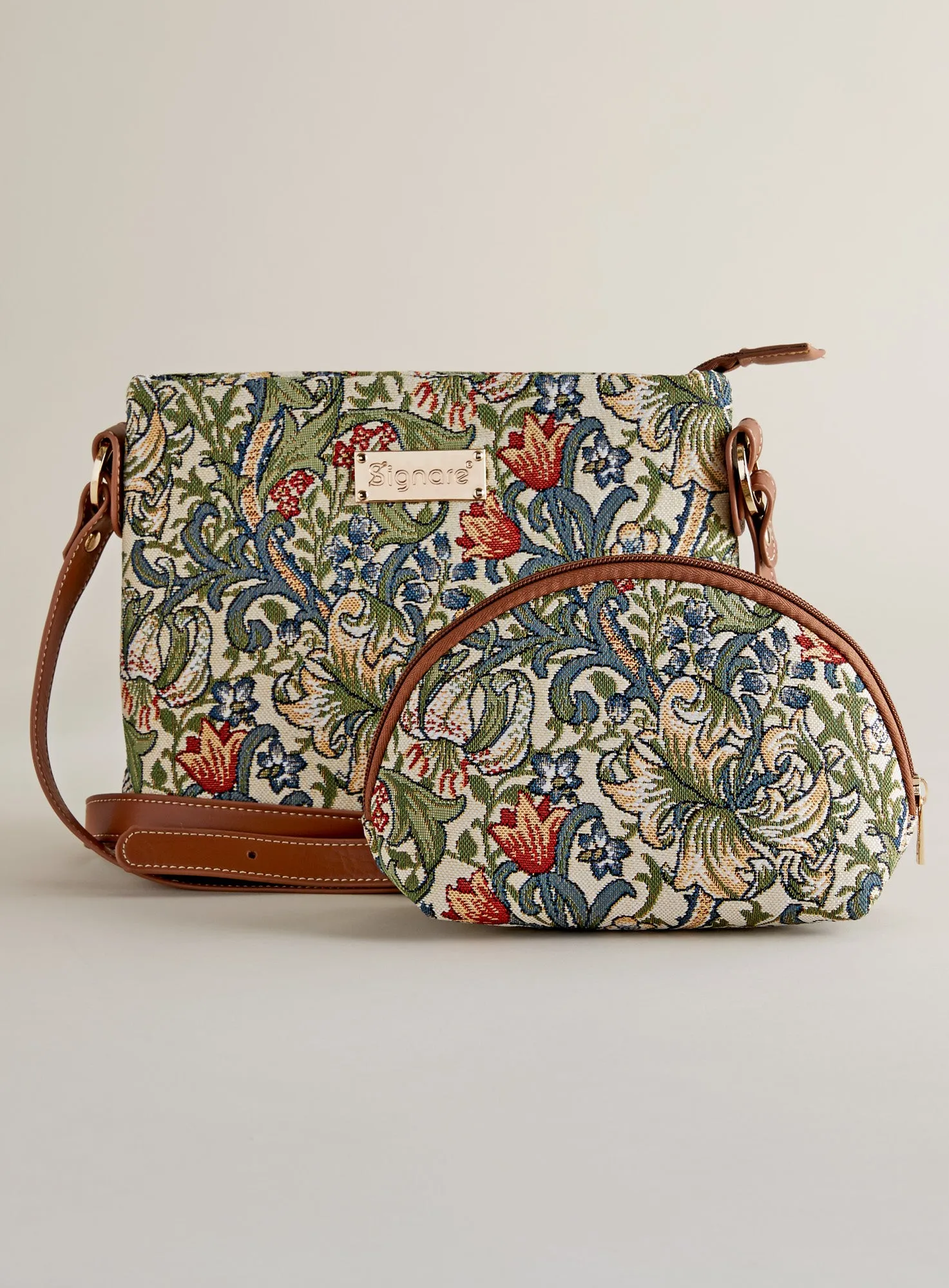 Golden Lily Tapestry Bag Set