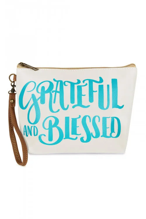 GRATEFUL AND BLESSED COSMETIC BAG