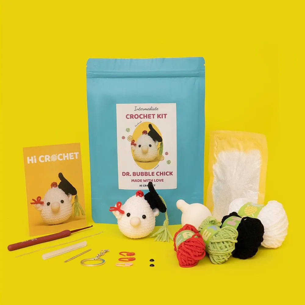 Gruduation Dr. Bubbles Chick Crochet Kit