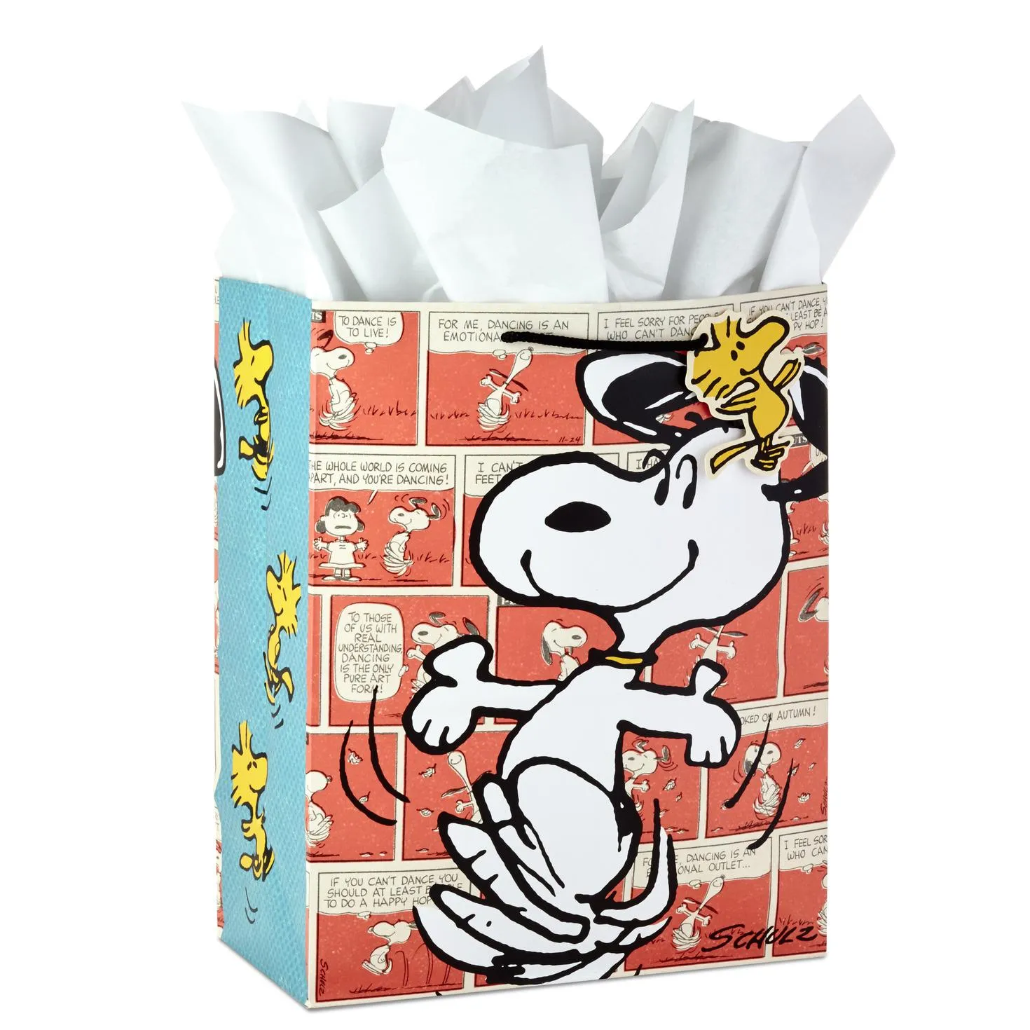 Hallmark Peanuts� Snoopy Dancing Large Gift Bag With Tissue, 13''