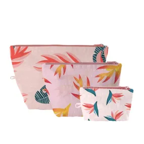 Hawaiian Flowers Stand-up Pouch, Set of 3