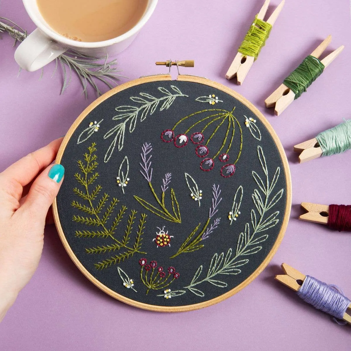 Hawthorn Handmade : Black Wildwood Embroidery Kit