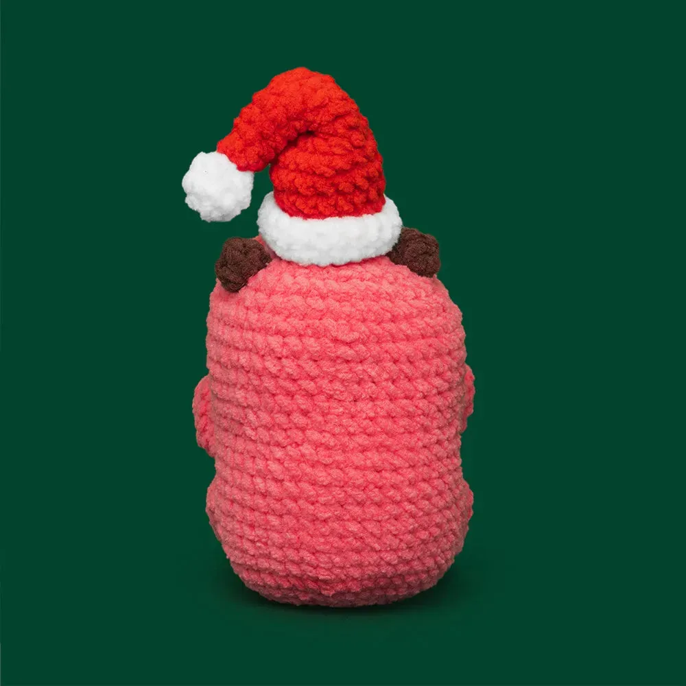 Heart Magnet Christmas Pink Capybara Crochet Kit