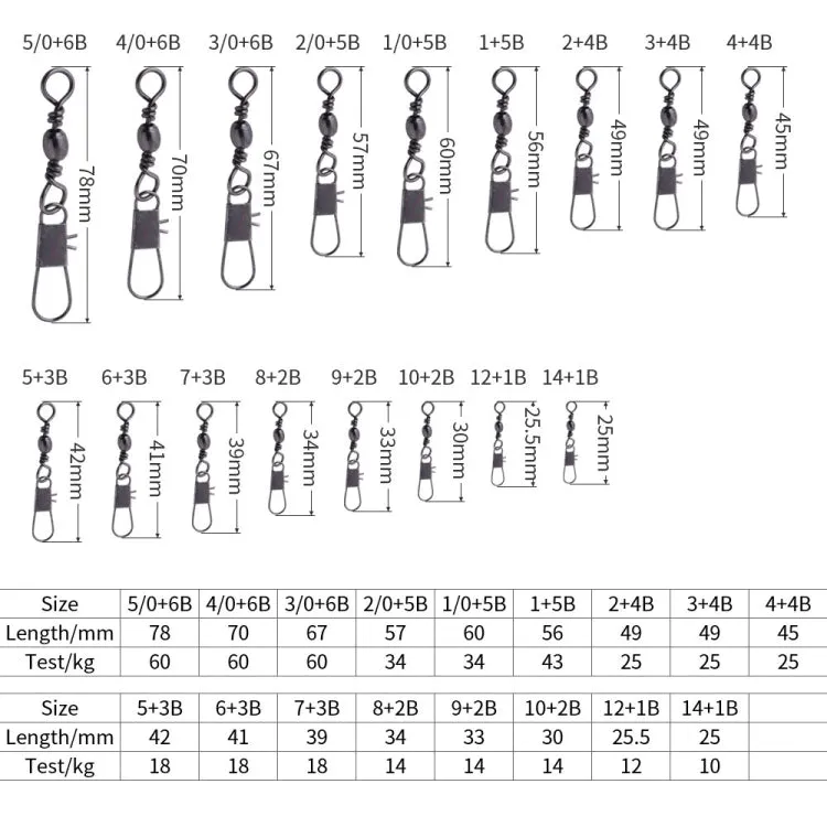 HENGJIA SS007 50pcs/bag B-pin Connector 8 Shape Swivel Loop Accessories, Specification: 6 3B (41mm)