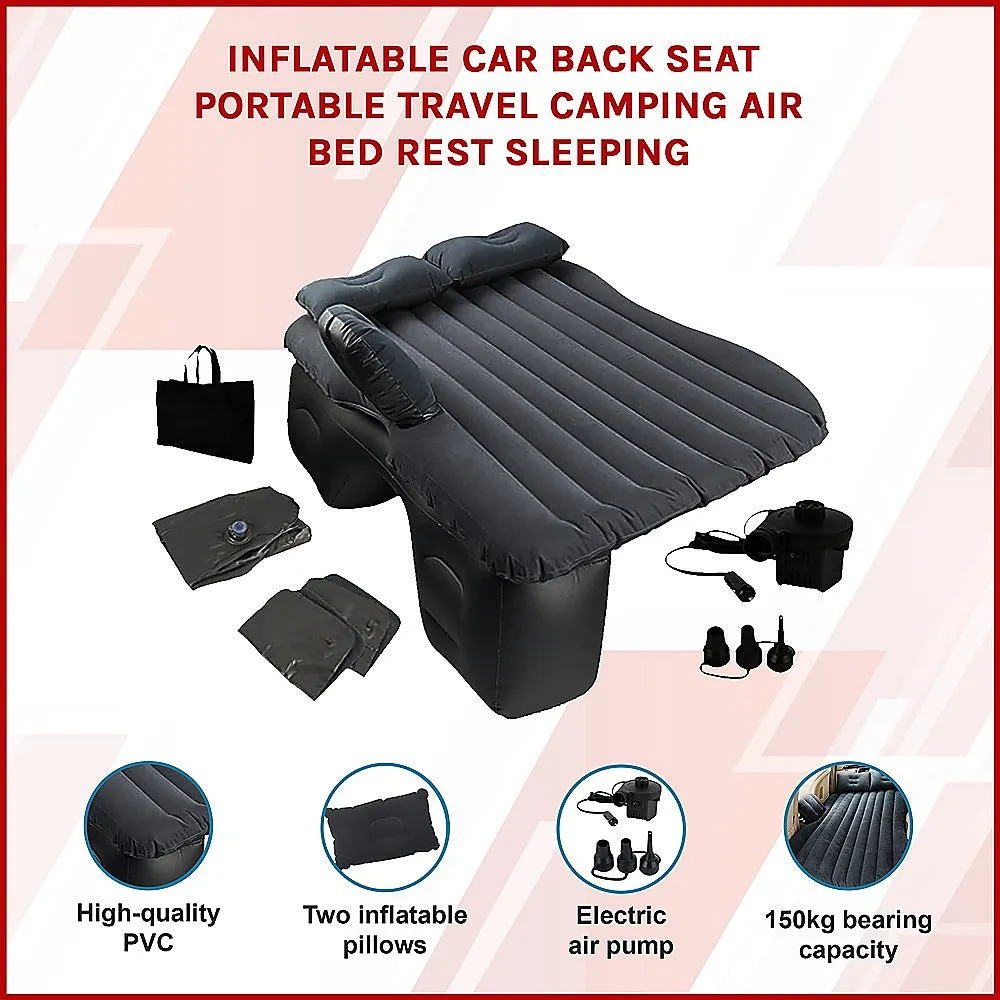 High-Quality Inflatable Car Mattress w/ Pump, Pillows & Bag