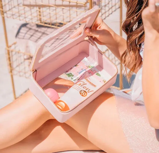 Hollis | Clear Toiletry Bag in Blush