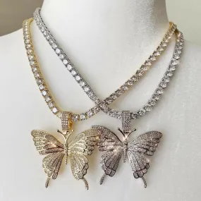 Icy Butterfly Necklace