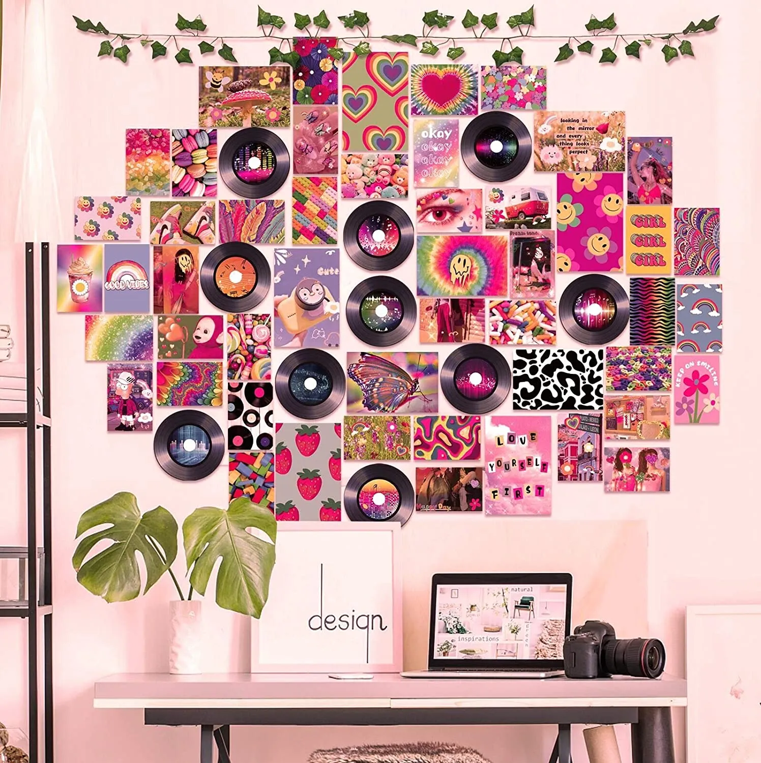 Indie Wall Collage With Vines Kit