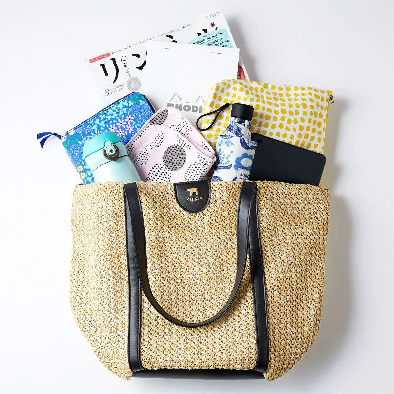 Japanese magazine gift Kippis rattan totebag