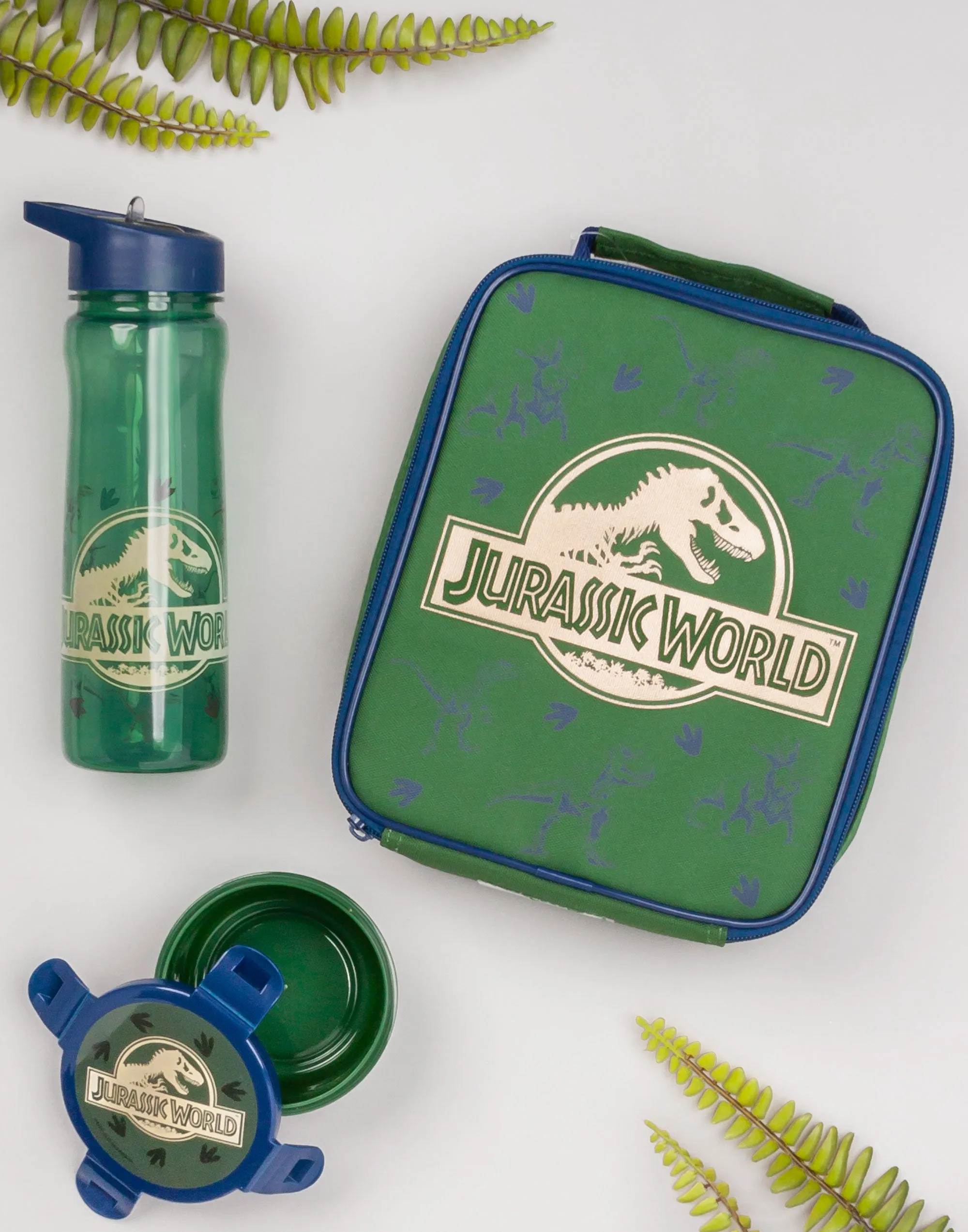 Jurassic World Childrens 3 Piece Lunch Bag, Bottle & Snackpot Set