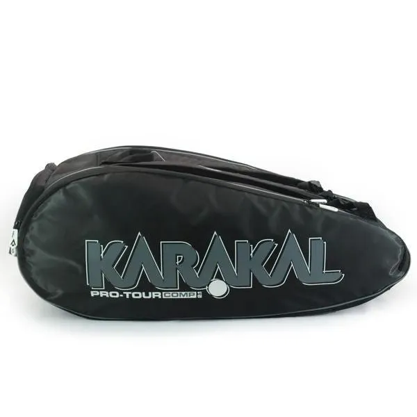 Karakal Pro Tour 2.1 Comp 9 Racket Bag Wet & Dry Compartment Side Pockets White