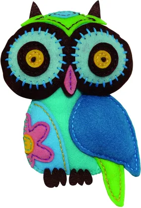 Kleiber Blue Owl Felt Toy Kit, Children's Sewing Craft Kit