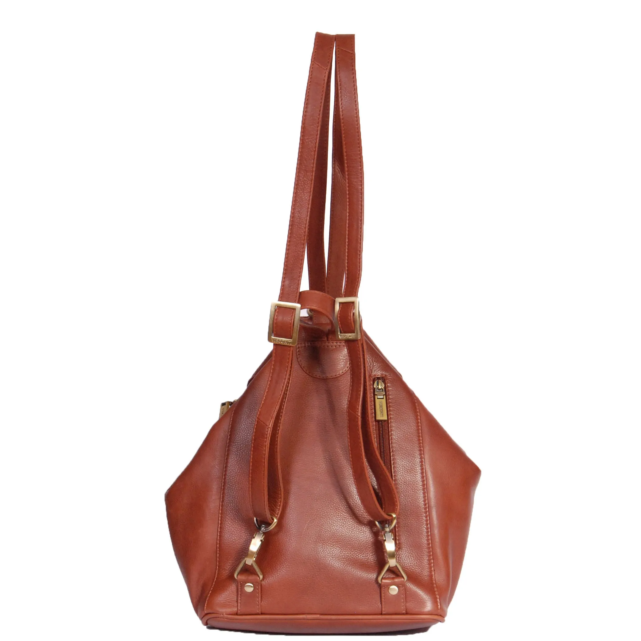 Ladies Leather Backpack Rome Brown