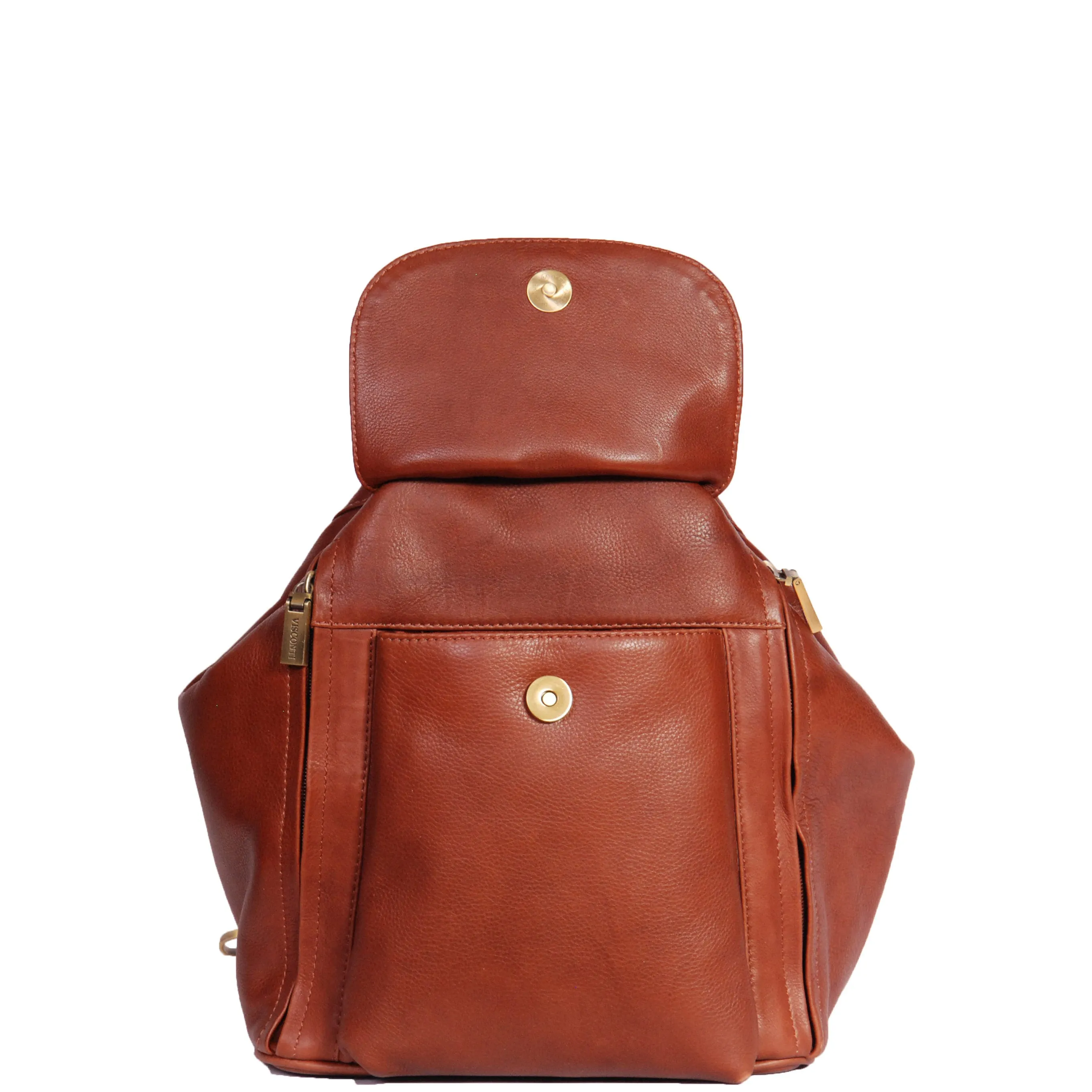 Ladies Leather Backpack Rome Brown