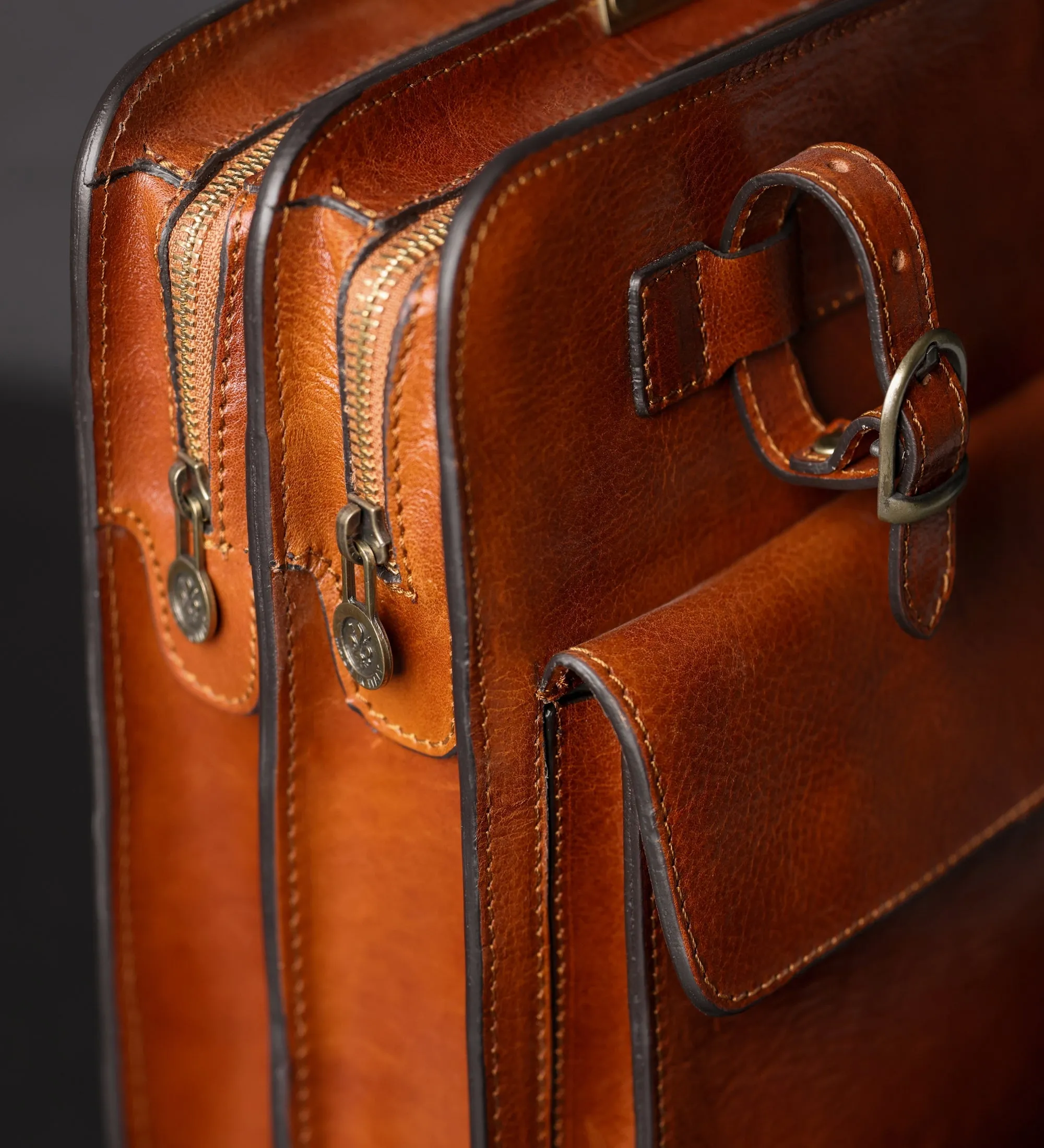 Leather Satchel Bag Briefcase - The Prophet