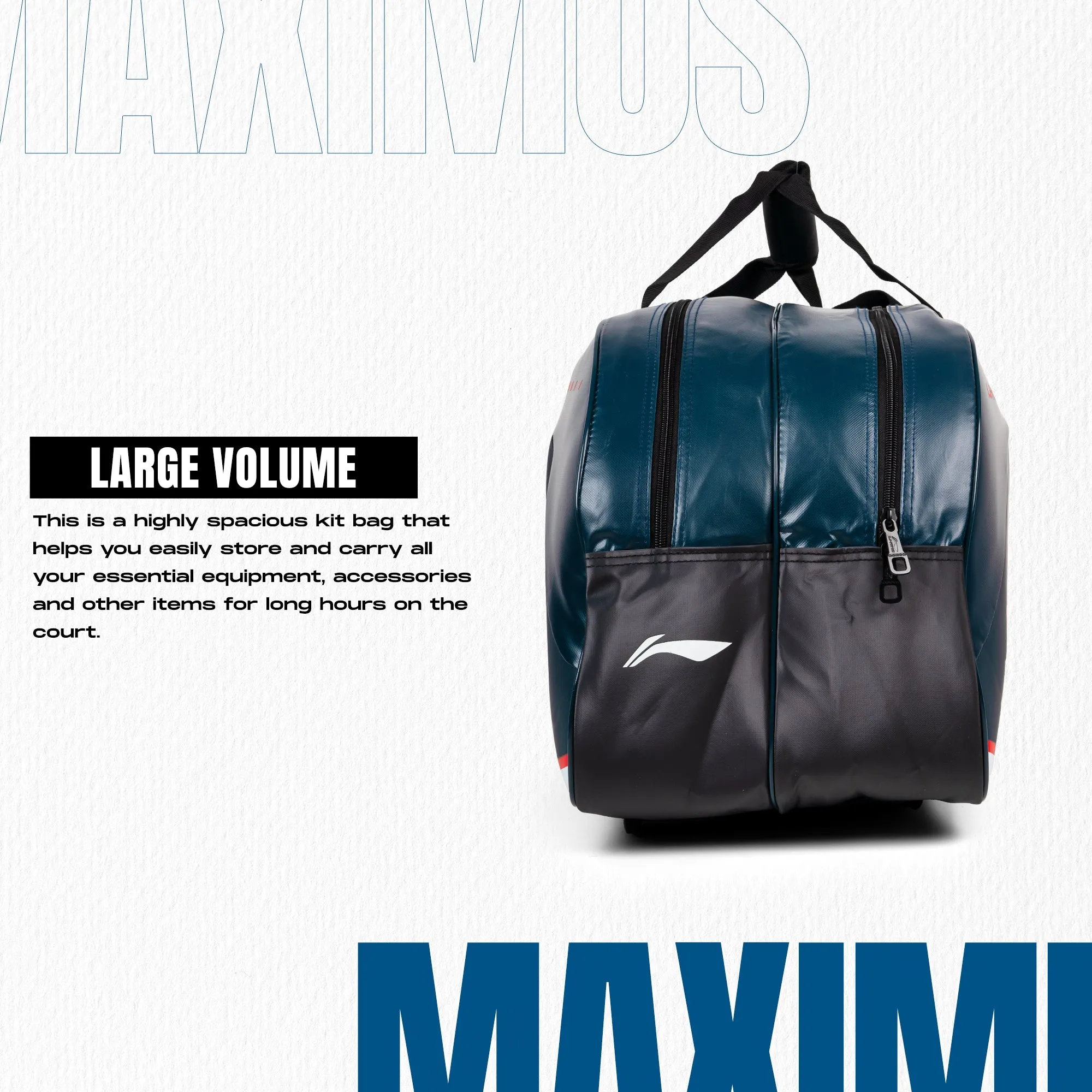 Li-Ning Maximus Lite Kit Bag (Navy) (Size - M/50 L)