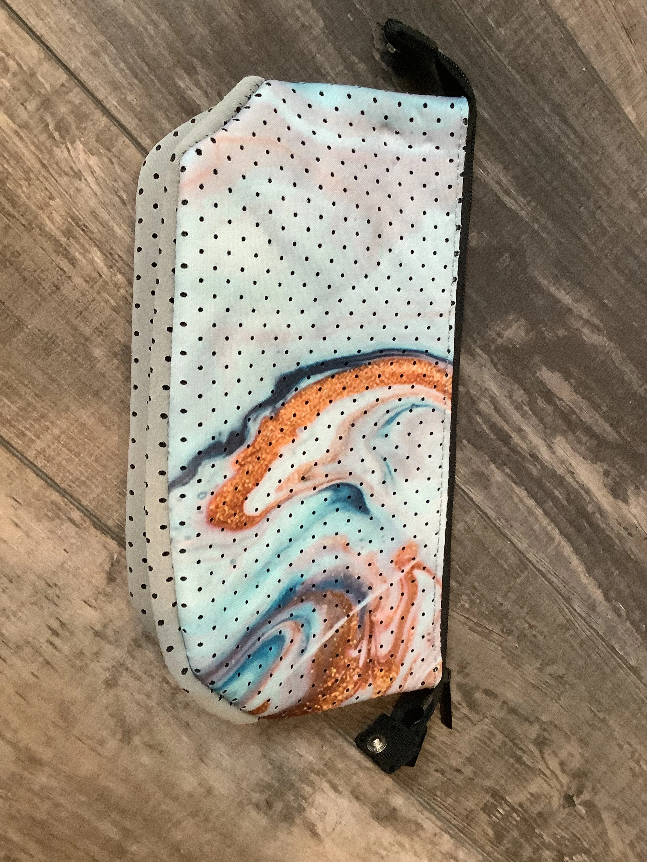 Light Aqua Geode Cosmetic/Wallet/Purse Neoprene Bag