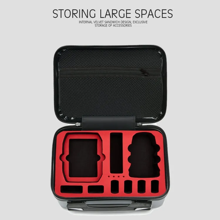 ls-S004 Portable Waterproof Drone Handbag Storage Bag for DJI Mavic Mini 2(Black   Red Liner)