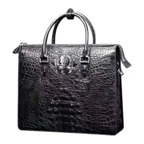 Luxury Crocodile Bag, Luxury Crocodile Laptop Bag Briefcase for Men