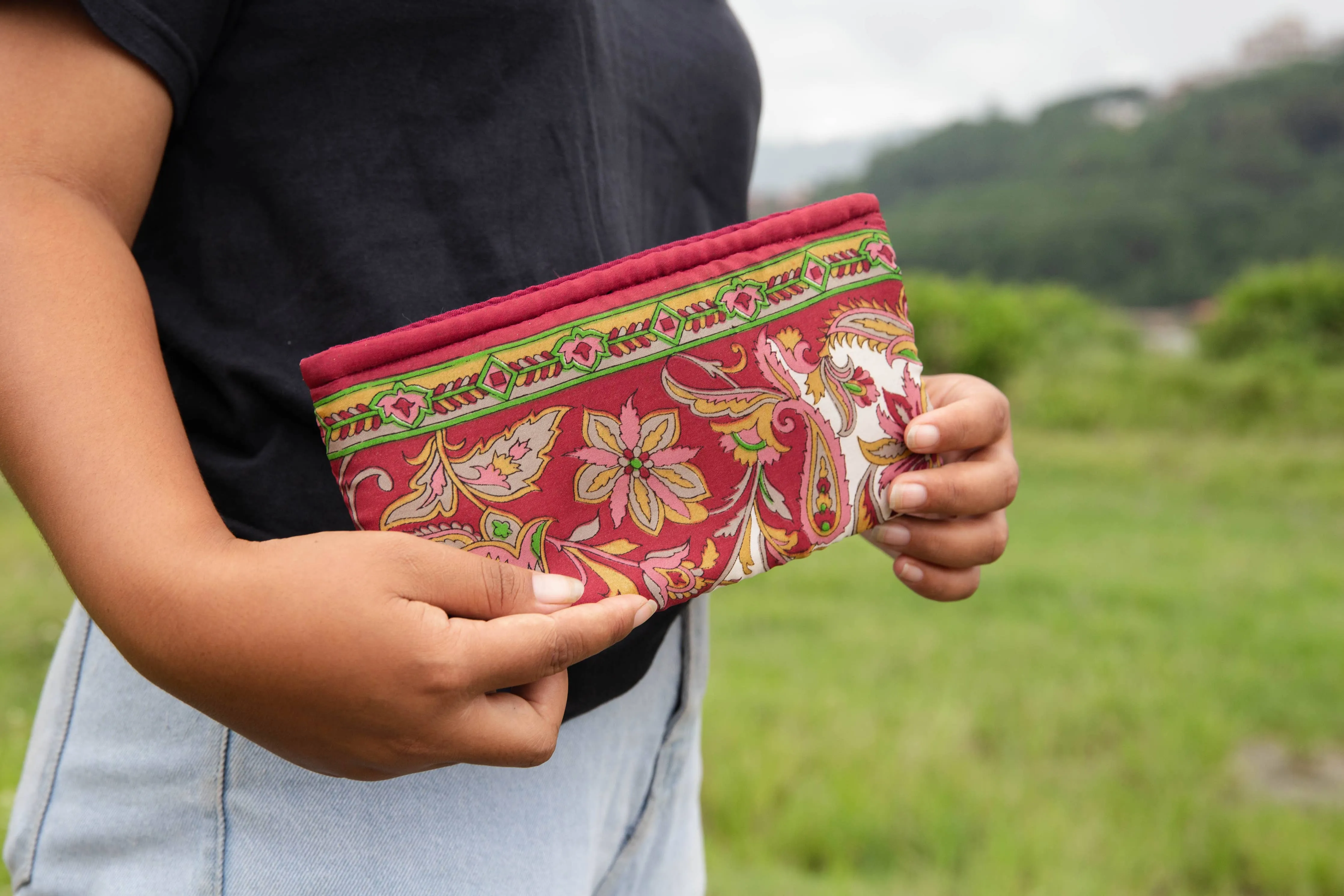 Makeup Bag Upcycled Sari Handmade