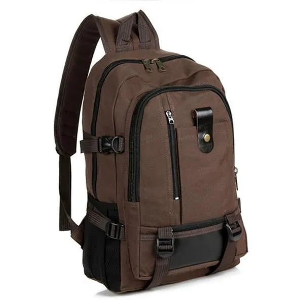 Male fashionable casual canvas backpack middle school students school bag travel bag large capacity backpack man bag