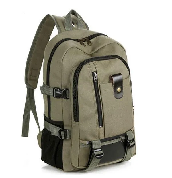 Male fashionable casual canvas backpack middle school students school bag travel bag large capacity backpack man bag