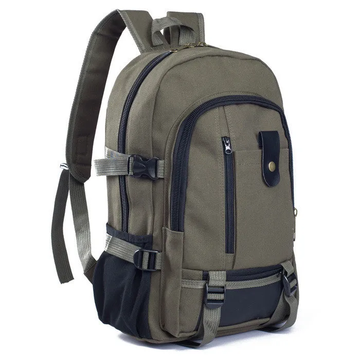 Male fashionable casual canvas backpack middle school students school bag travel bag large capacity backpack man bag