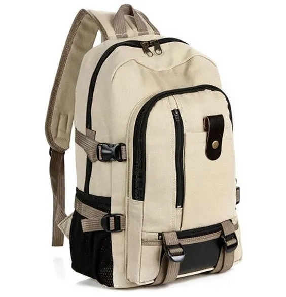 Male fashionable casual canvas backpack middle school students school bag travel bag large capacity backpack man bag