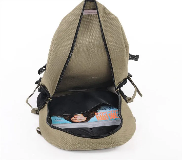 Male fashionable casual canvas backpack middle school students school bag travel bag large capacity backpack man bag