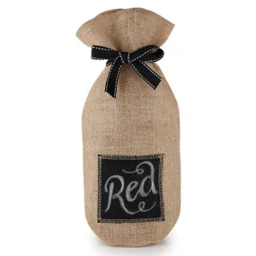 Marketplaceª Jute Chalkboard Wine Sack by Twine