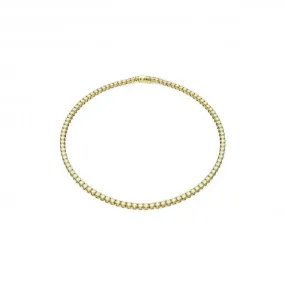 Matrix Gold-Tone Plated Yellow Round Cut Tennis Necklace 5661191