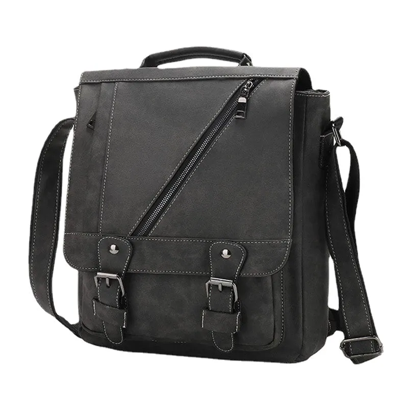 Men PU Leather Large Capacity Vintage Casual Waterproof Breathable Crossbody Bags Shoulder Bags Handbag