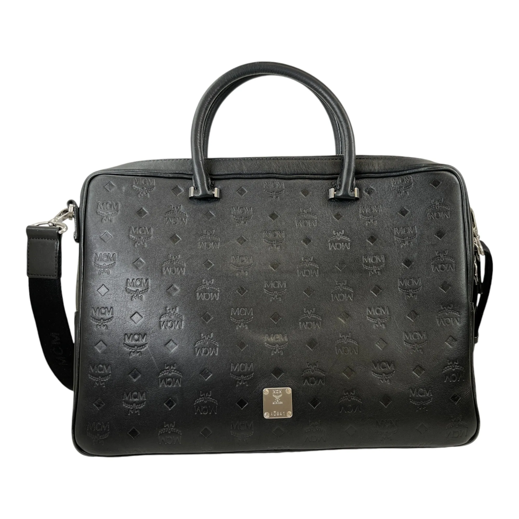 Men's Ottomar Monogram Briefcase Bag Black