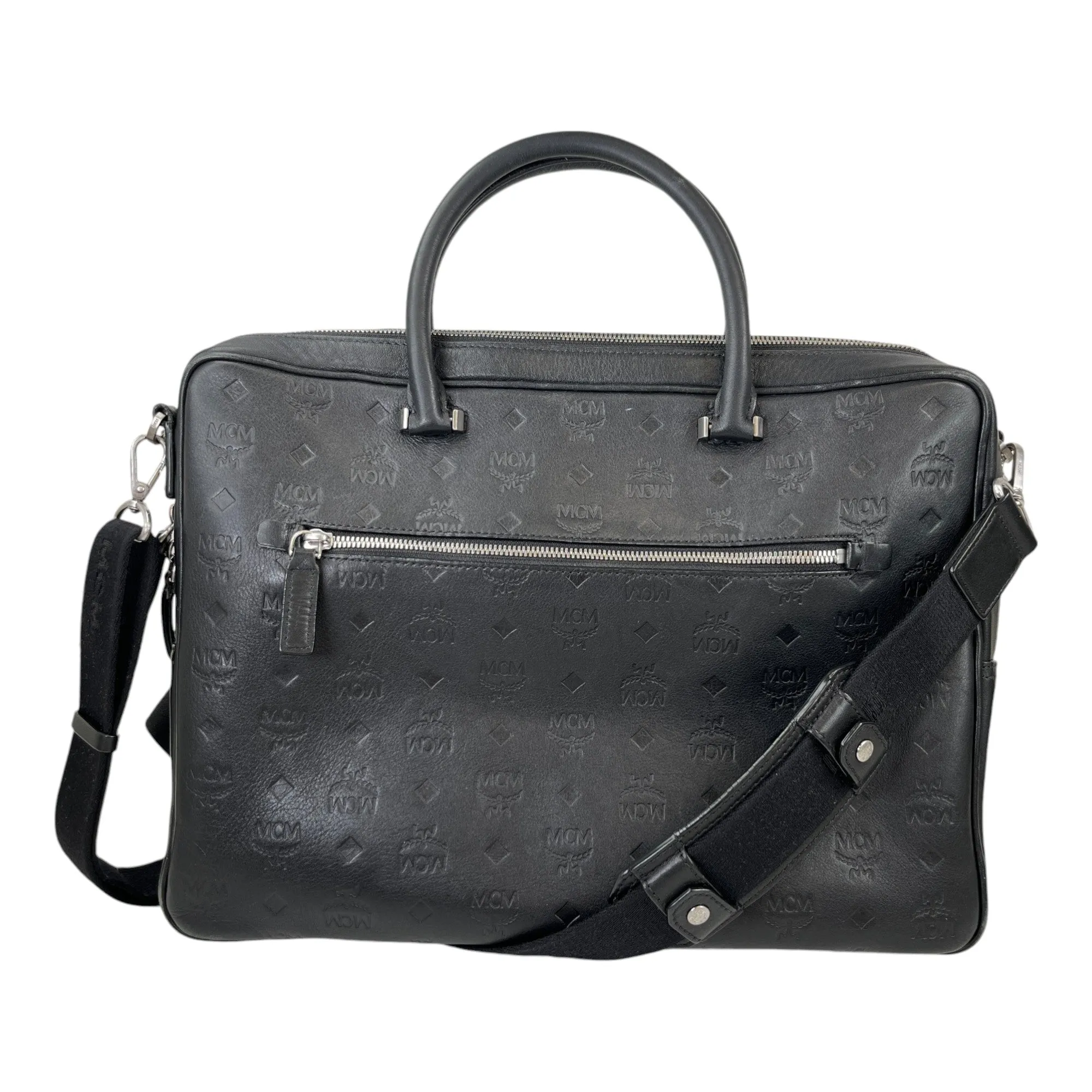 Men's Ottomar Monogram Briefcase Bag Black