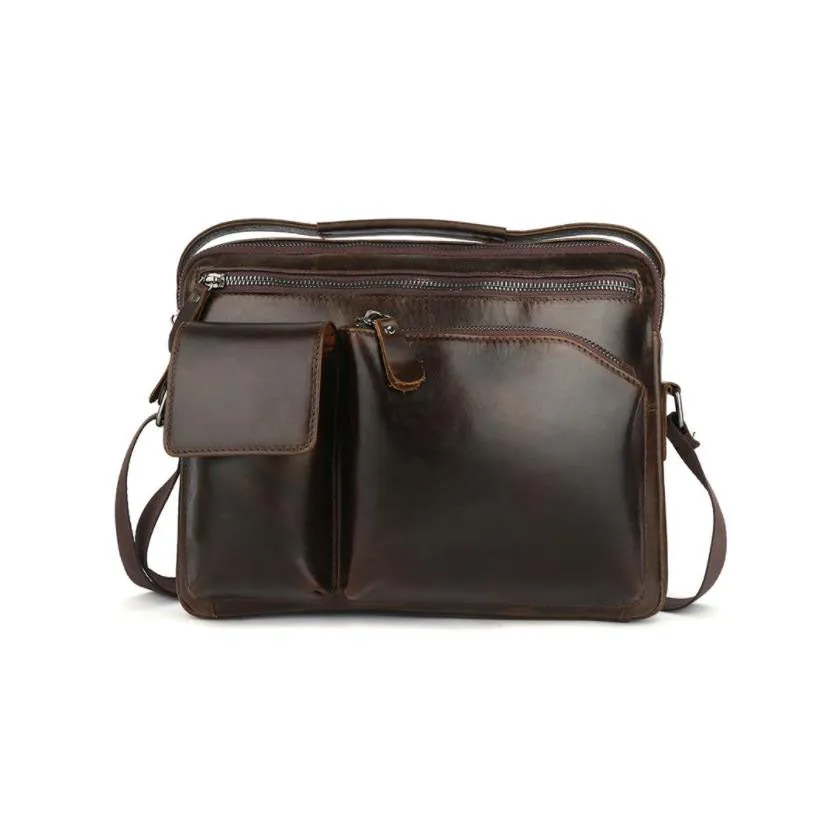 Men's Single Shoulder Bag, Messenger Bag,Laptop Bag,Leather Men's Satchel bag,gift for him 2330