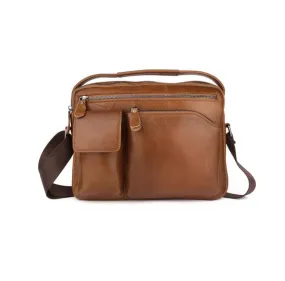 Men's Single Shoulder Bag, Messenger Bag,Laptop Bag,Leather Men's Satchel bag,gift for him 2330