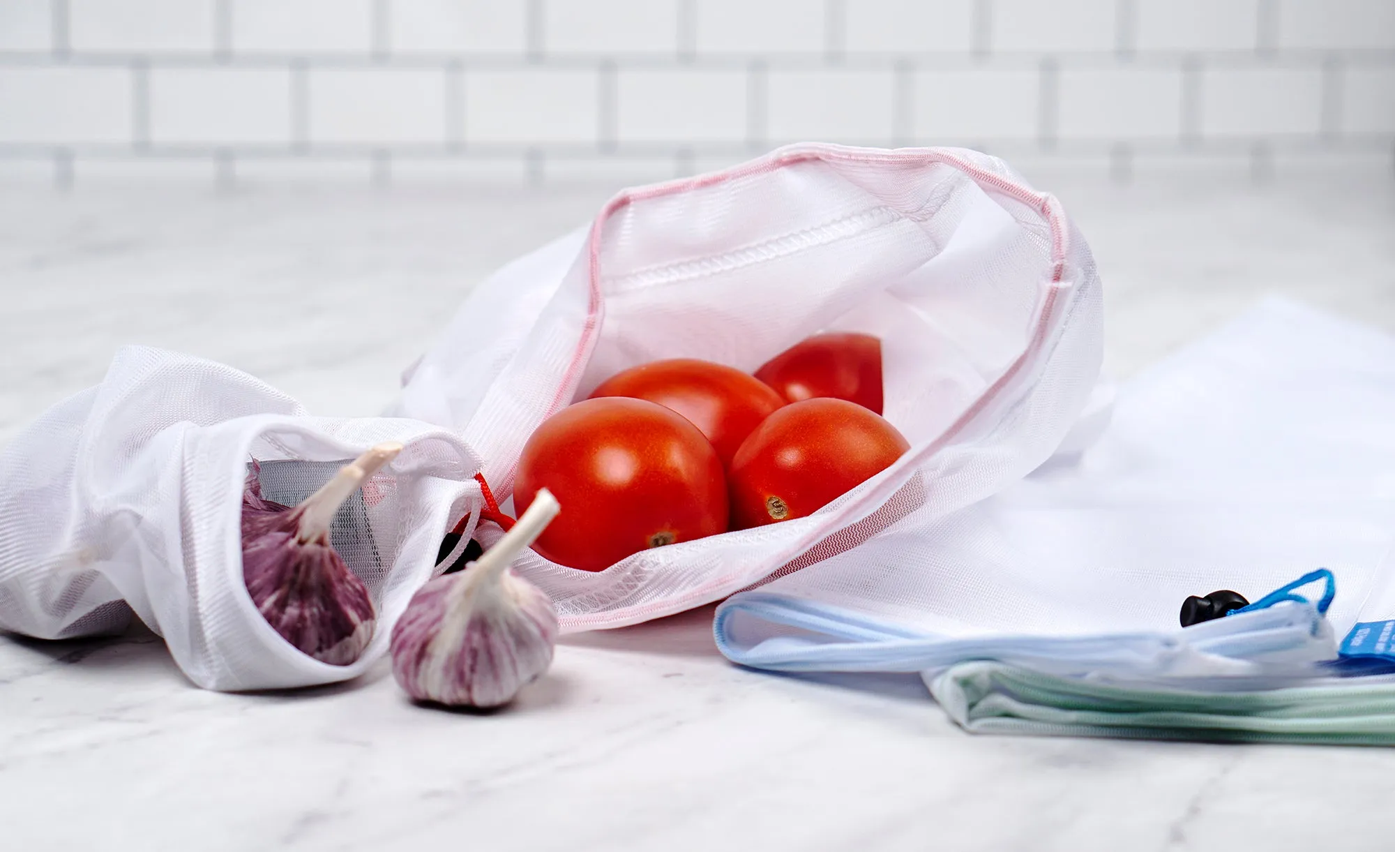 Mesh Produce Bags Set Of 3 - Large